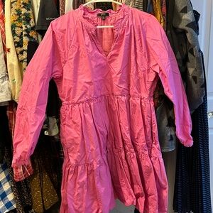 J. Crew Pink Ruffle Detail Top